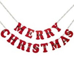 Santa Belt Merry Christmas Felt Garland